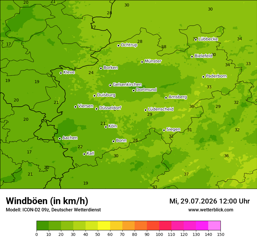 Maximale Windböen