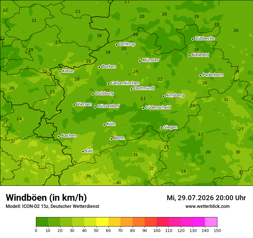 Maximale Windböen