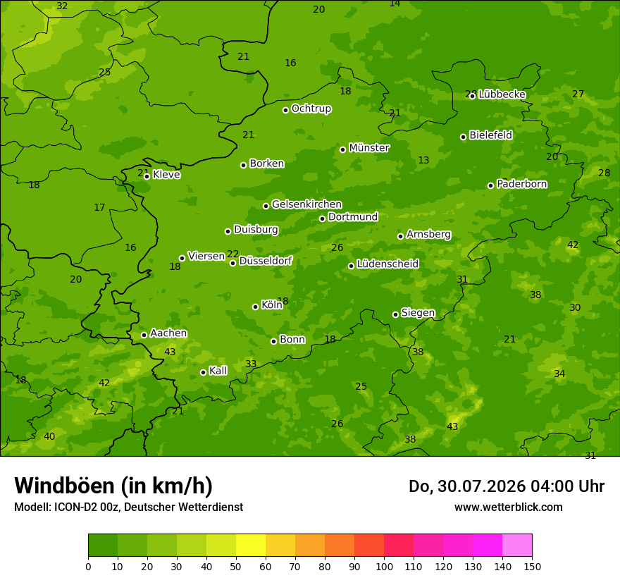 Maximale Windböen