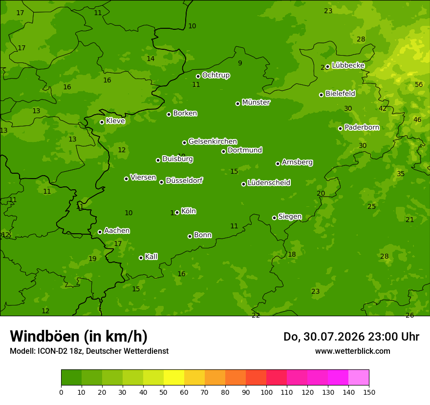 Maximale Windböen