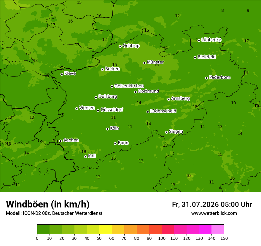 Maximale Windböen