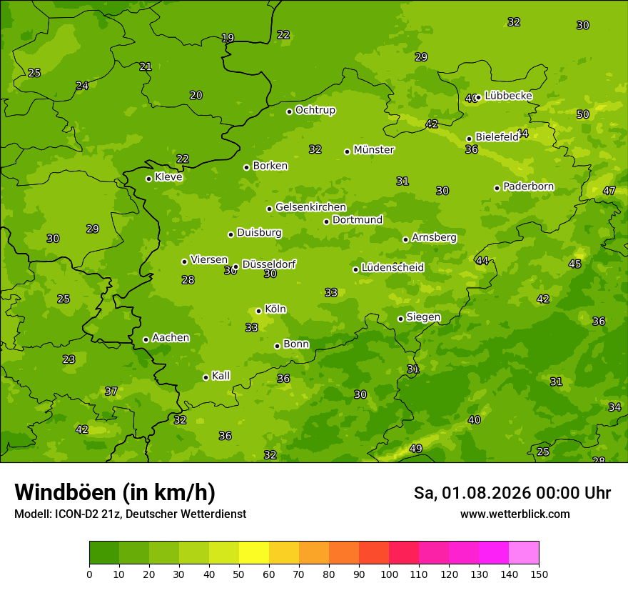 Maximale Windböen