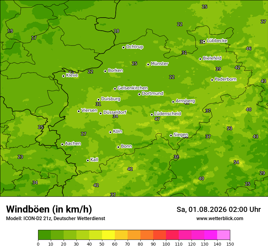 Maximale Windböen