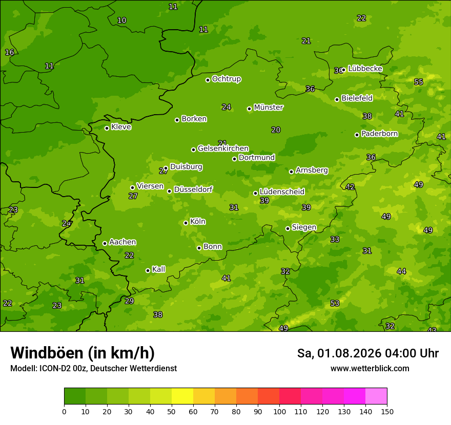 Maximale Windböen
