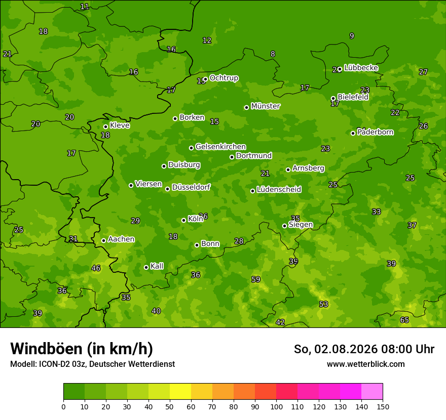 Maximale Windböen