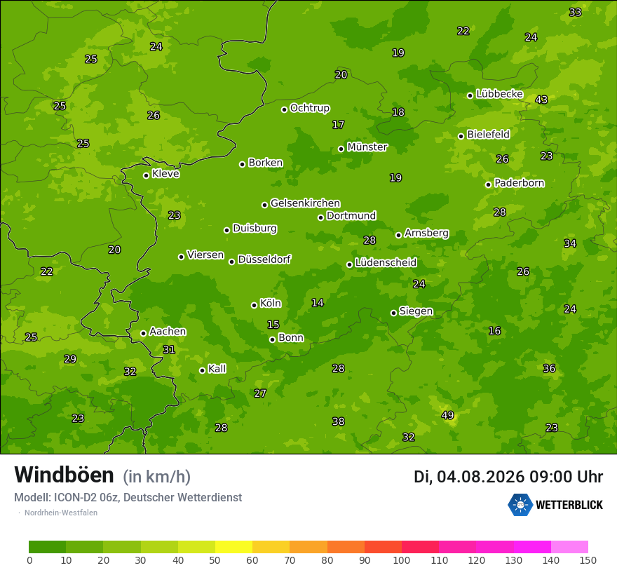 Maximale Windböen
