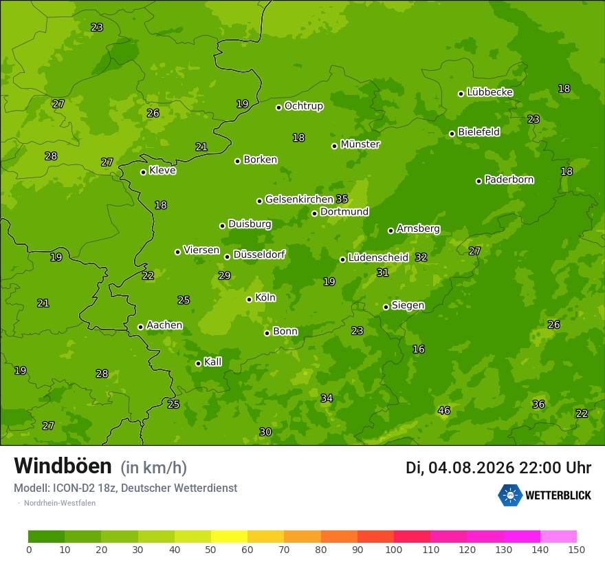 Maximale Windböen