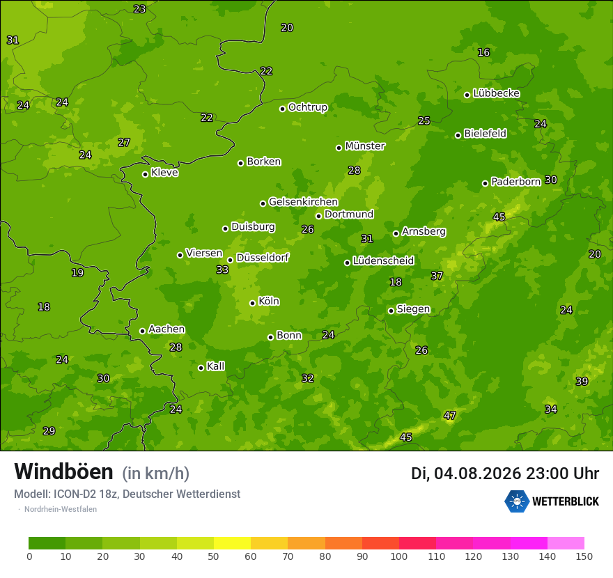 Maximale Windböen