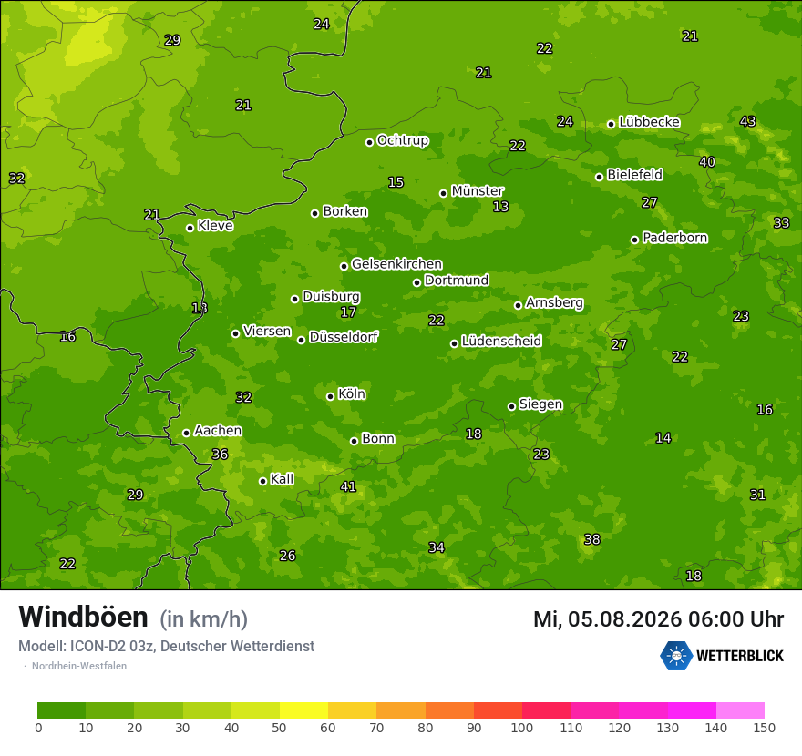 Maximale Windböen