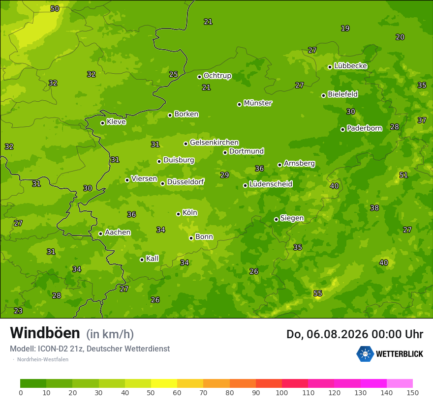 Maximale Windböen