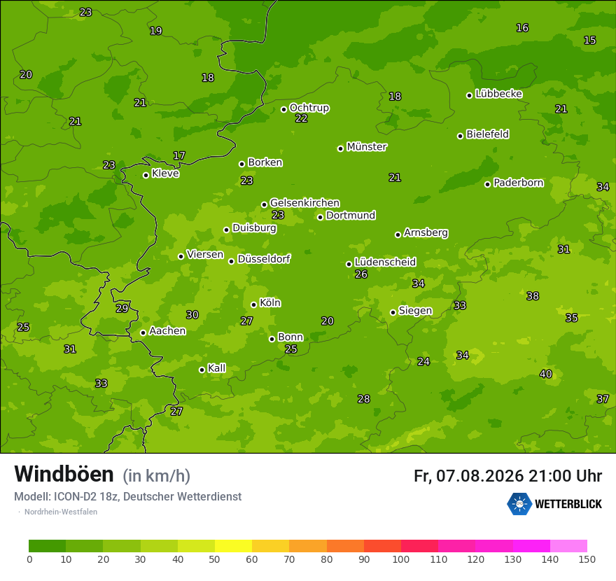 Maximale Windböen