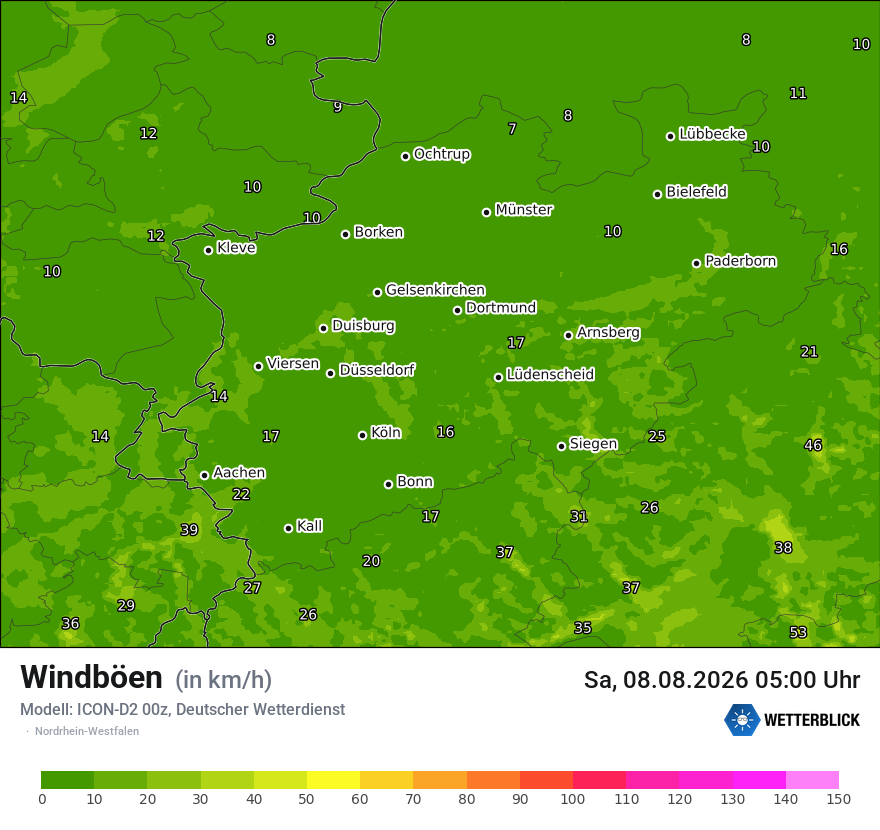 Maximale Windböen