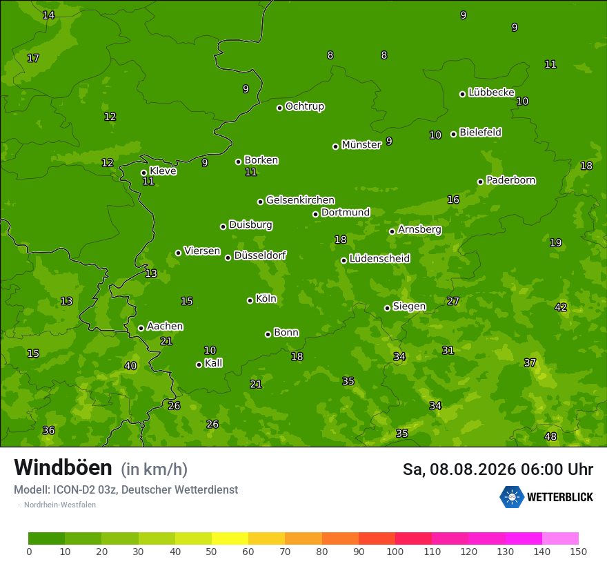 Maximale Windböen