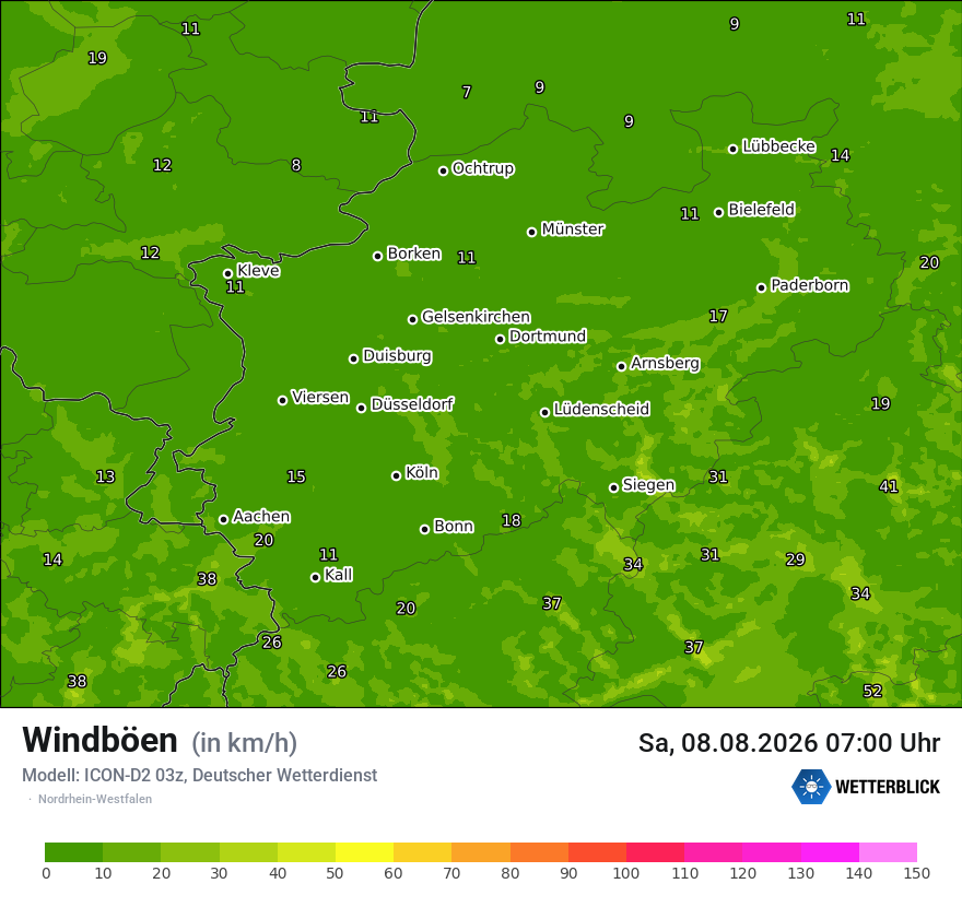 Maximale Windböen