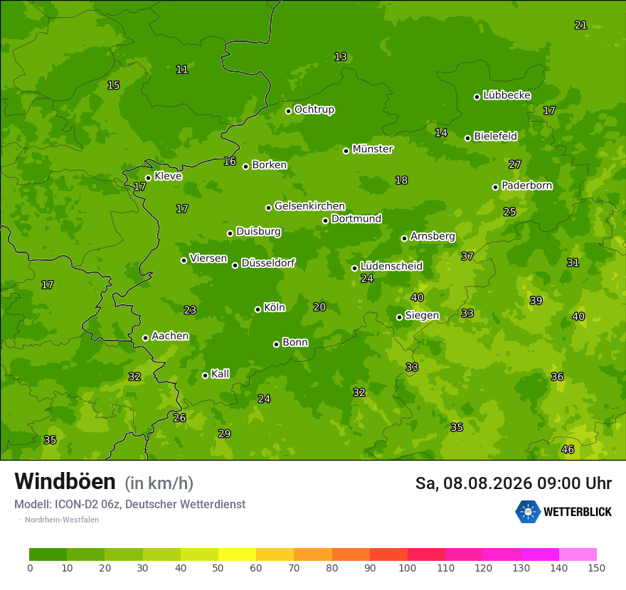 Maximale Windböen