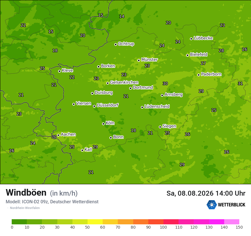 Maximale Windböen