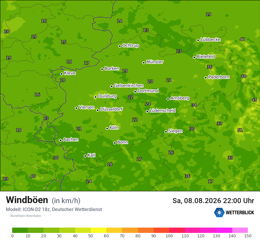 Maximale Windböen