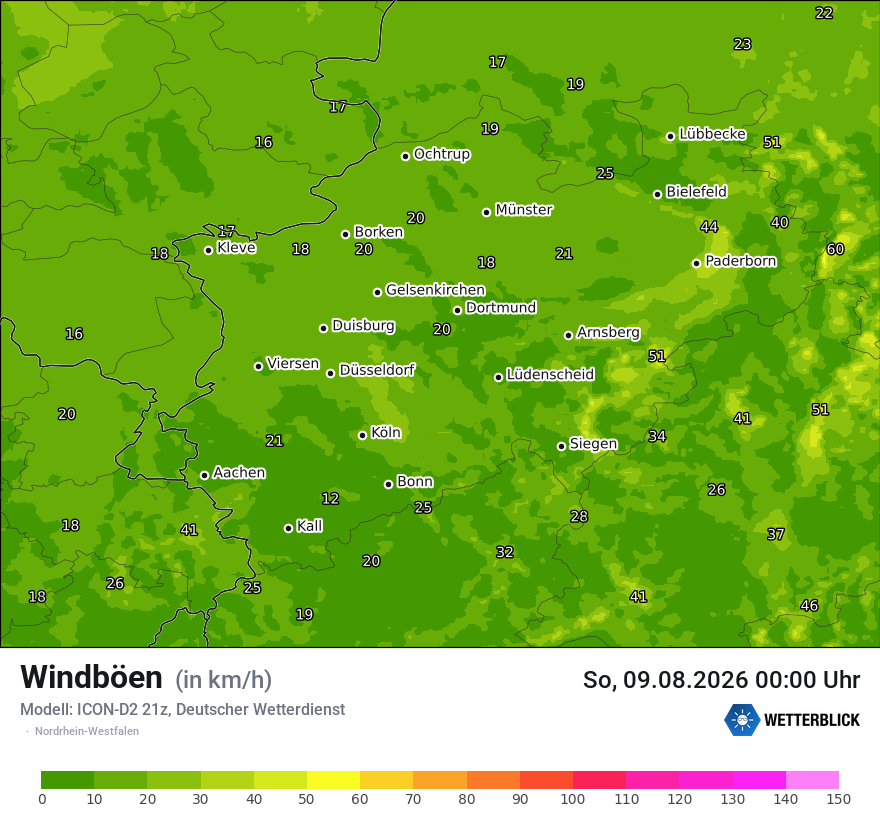 Maximale Windböen
