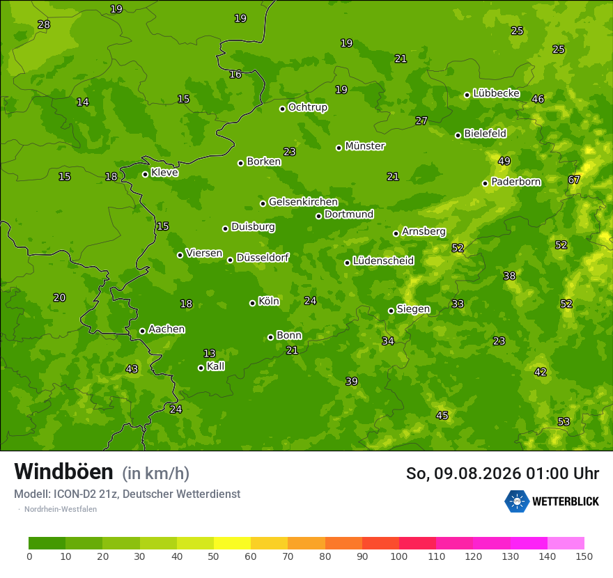 Maximale Windböen