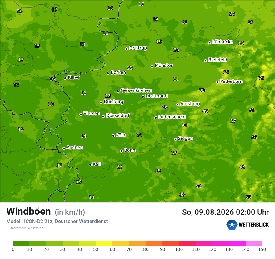 Maximale Windböen