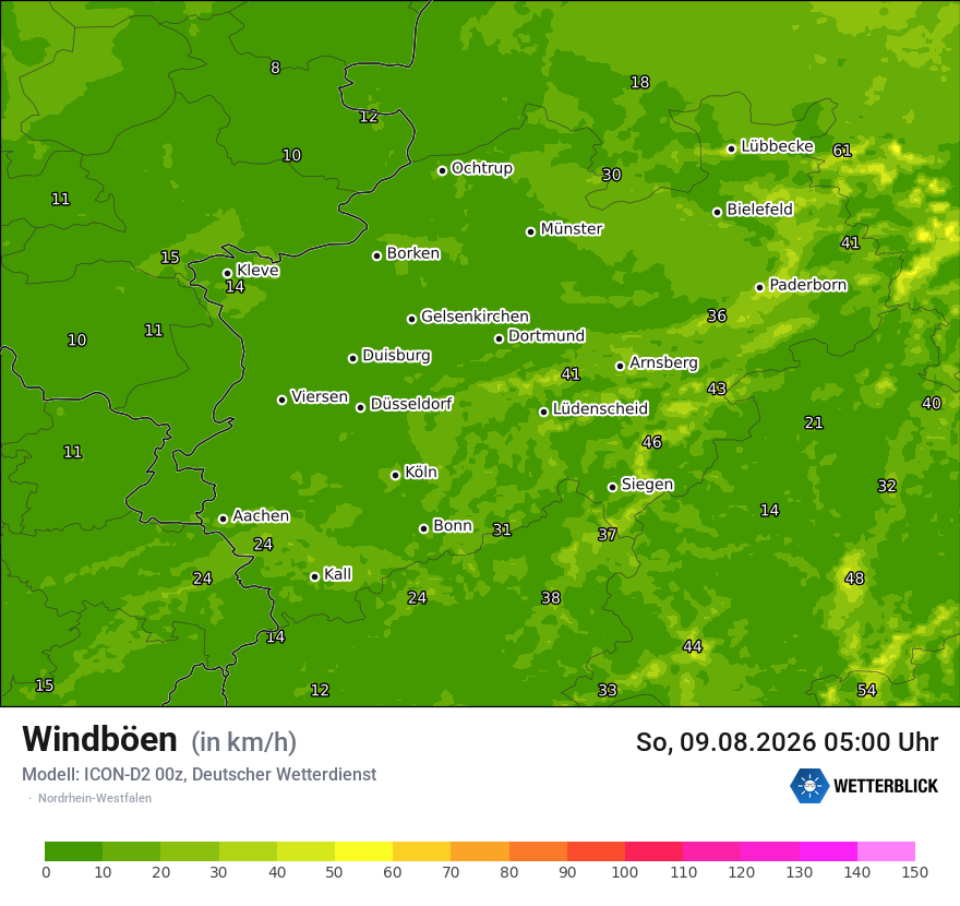Maximale Windböen