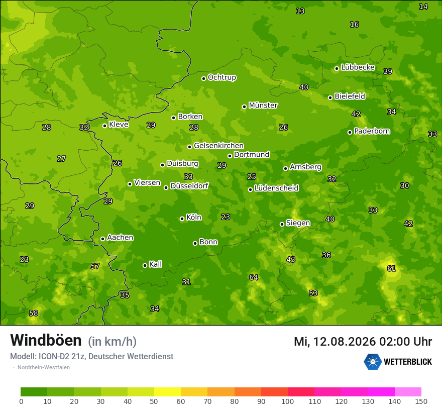 Maximale Windböen