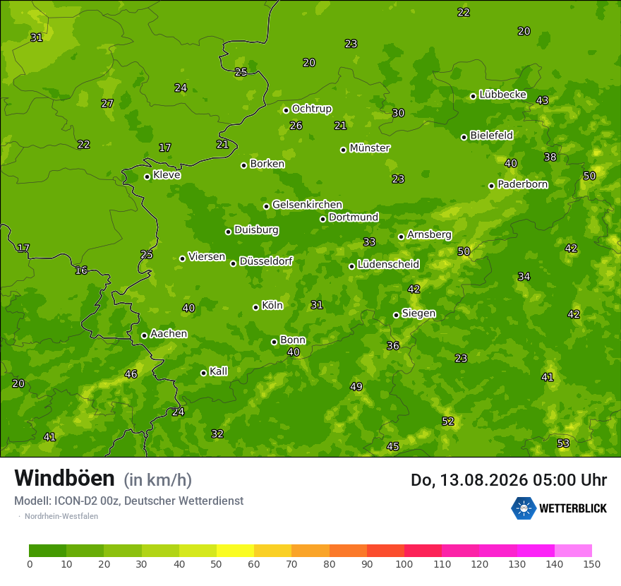 Maximale Windböen