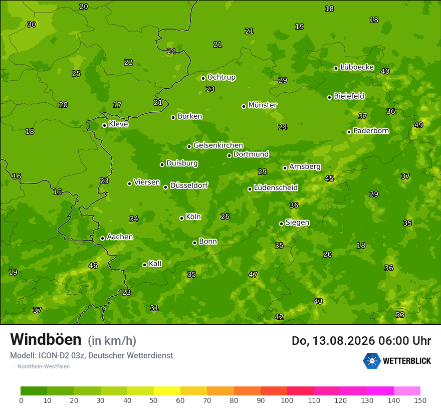 Maximale Windböen