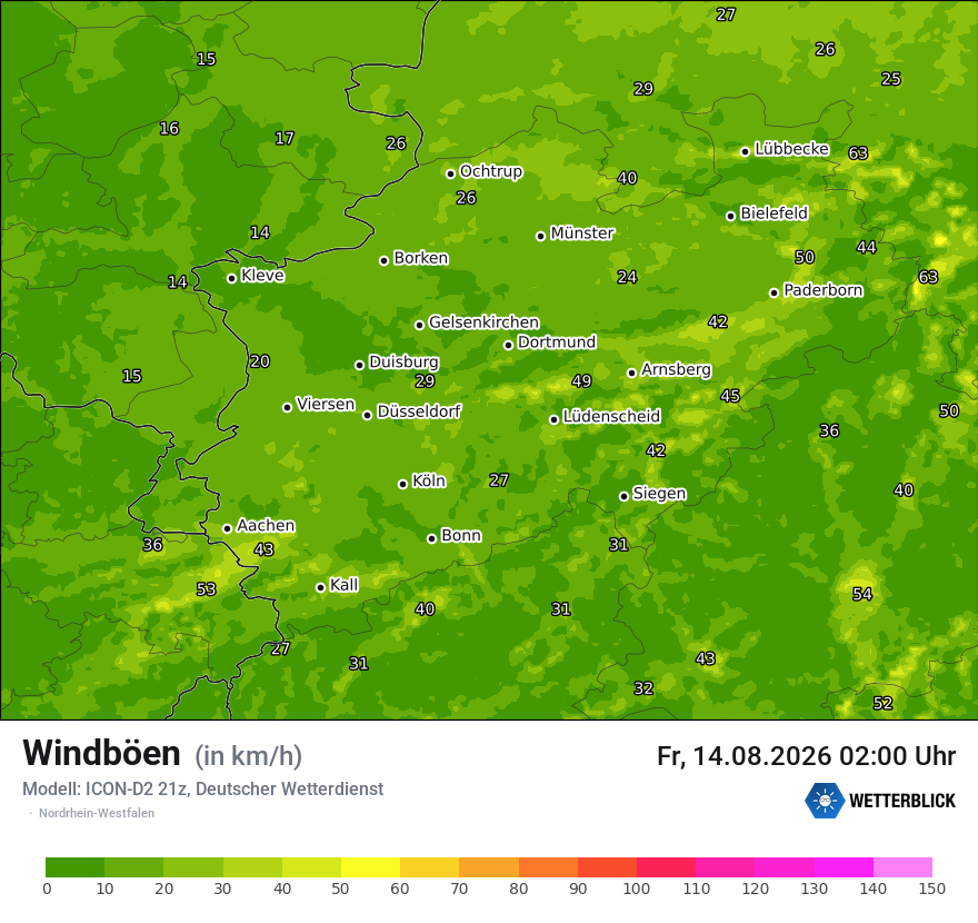Maximale Windböen
