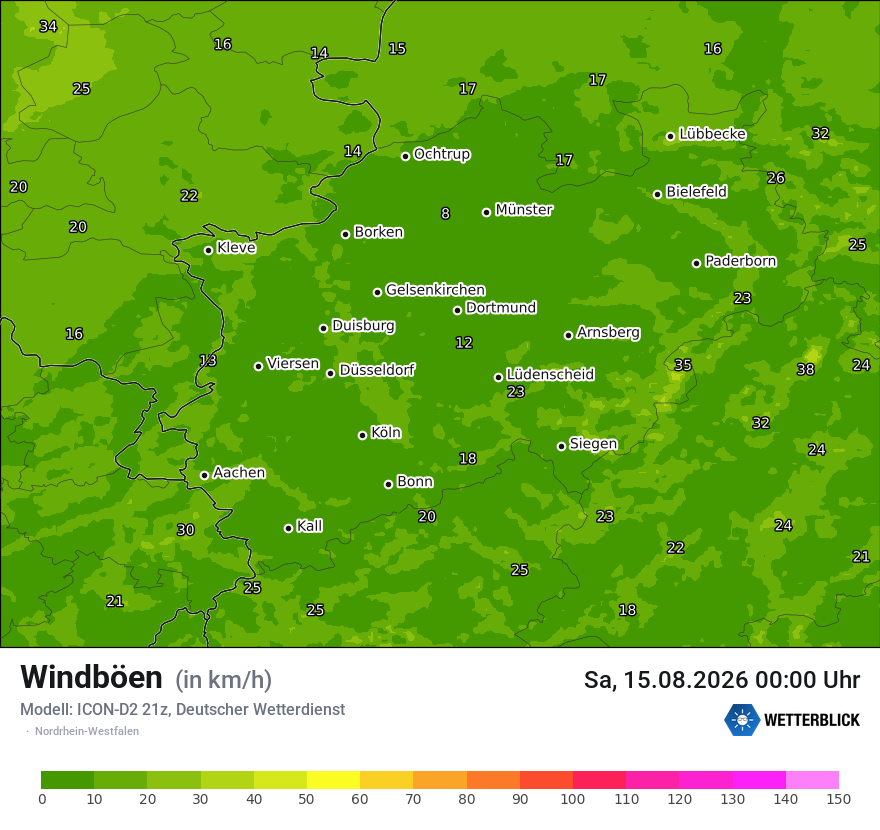 Maximale Windböen