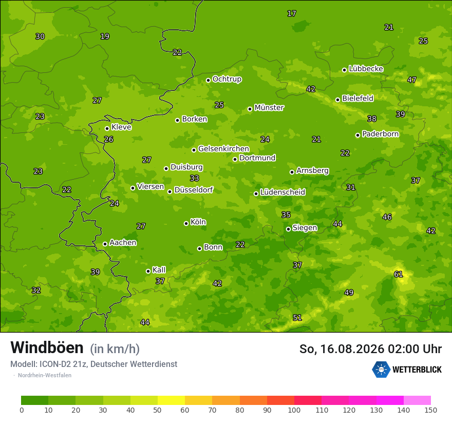 Maximale Windböen