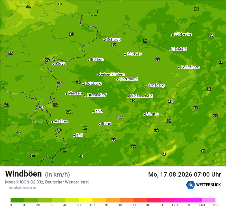Maximale Windböen