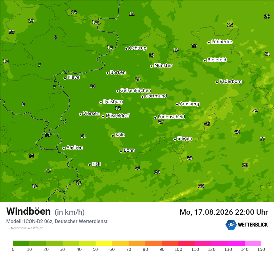 Maximale Windböen