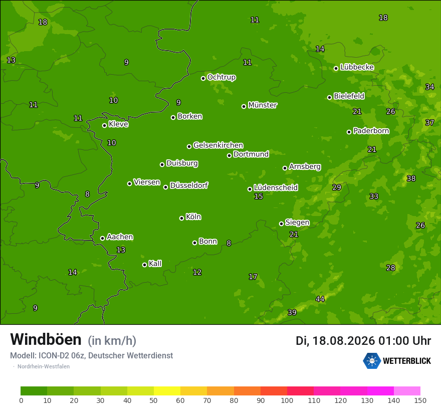 Maximale Windböen