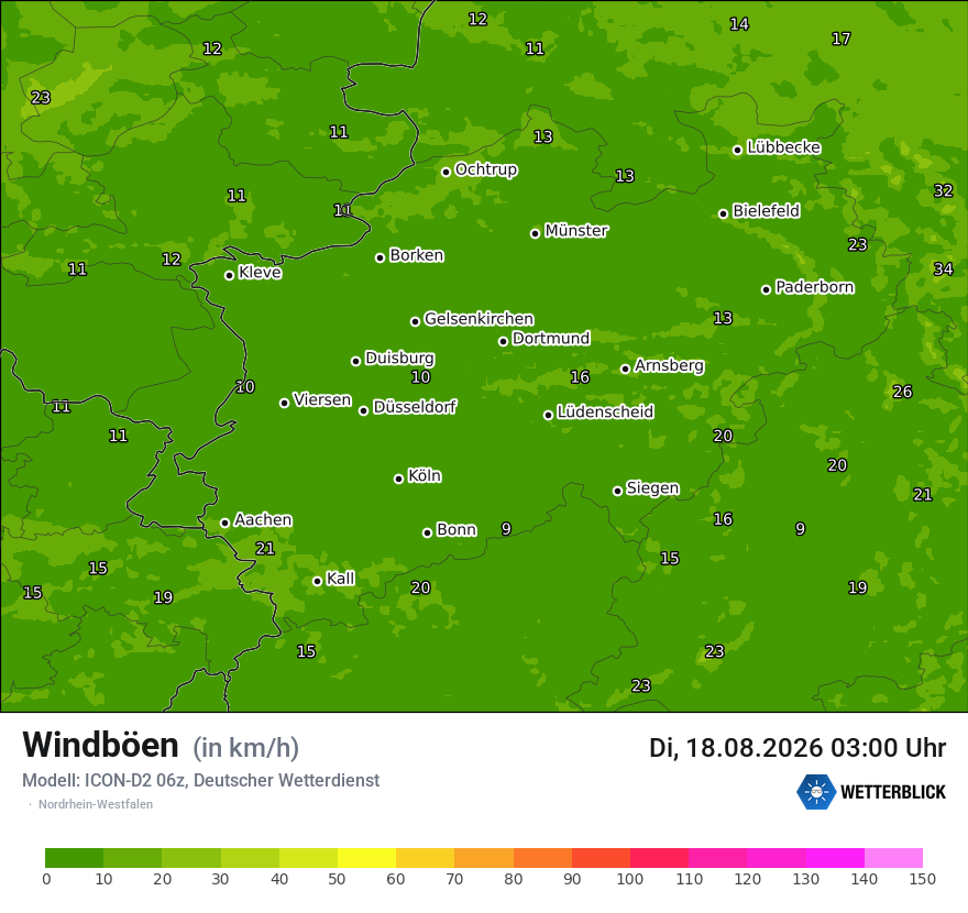 Maximale Windböen