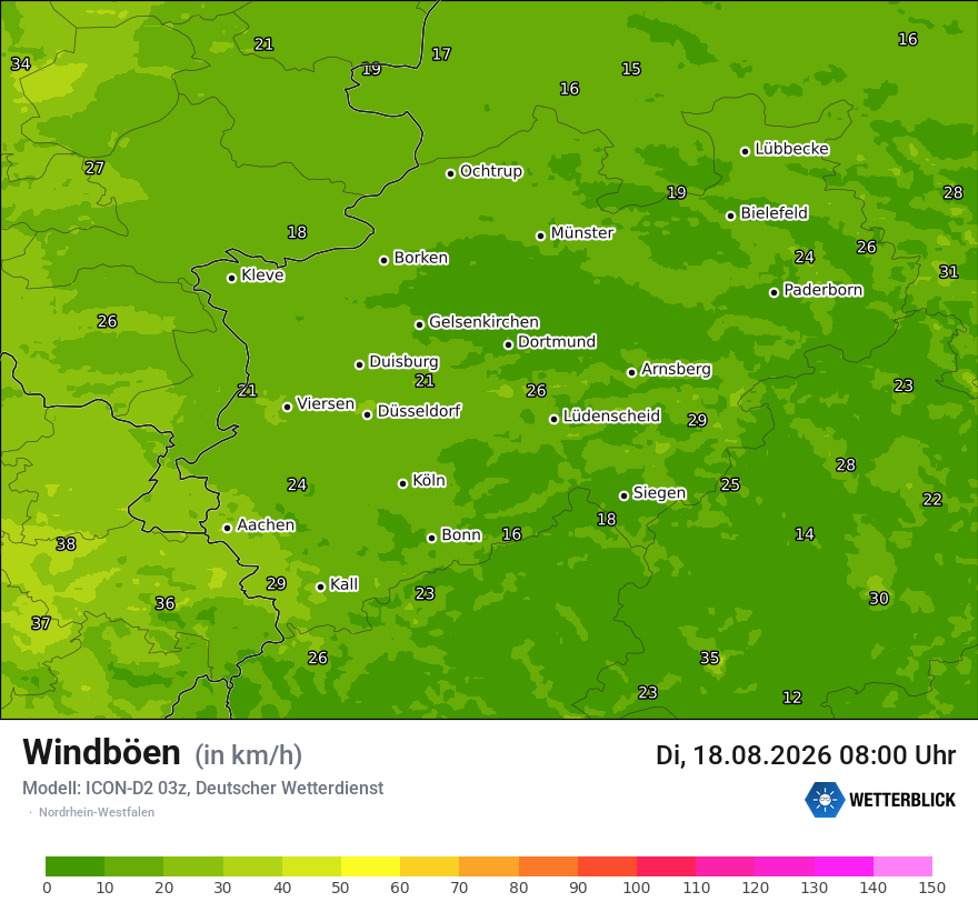 Maximale Windböen