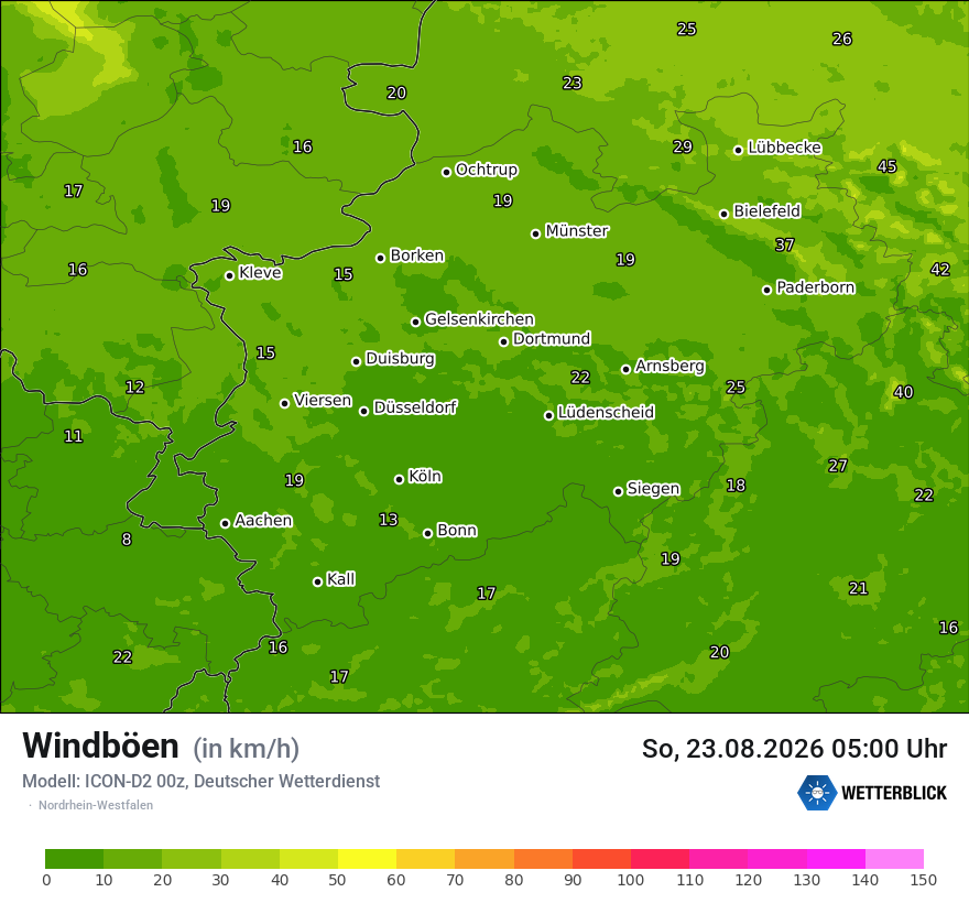 Maximale Windböen