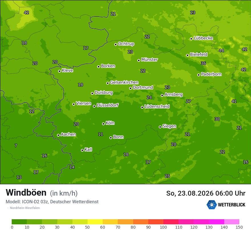 Maximale Windböen
