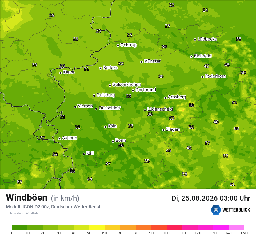 Maximale Windböen