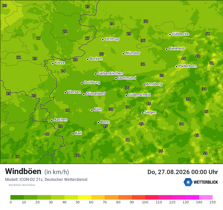 Maximale Windböen