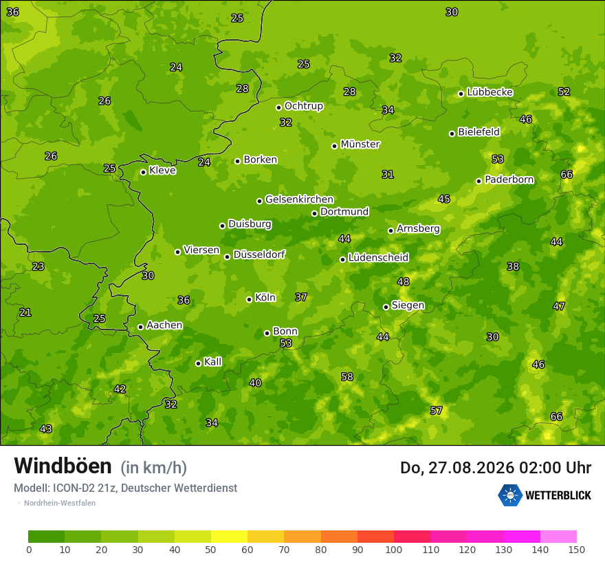 Maximale Windböen