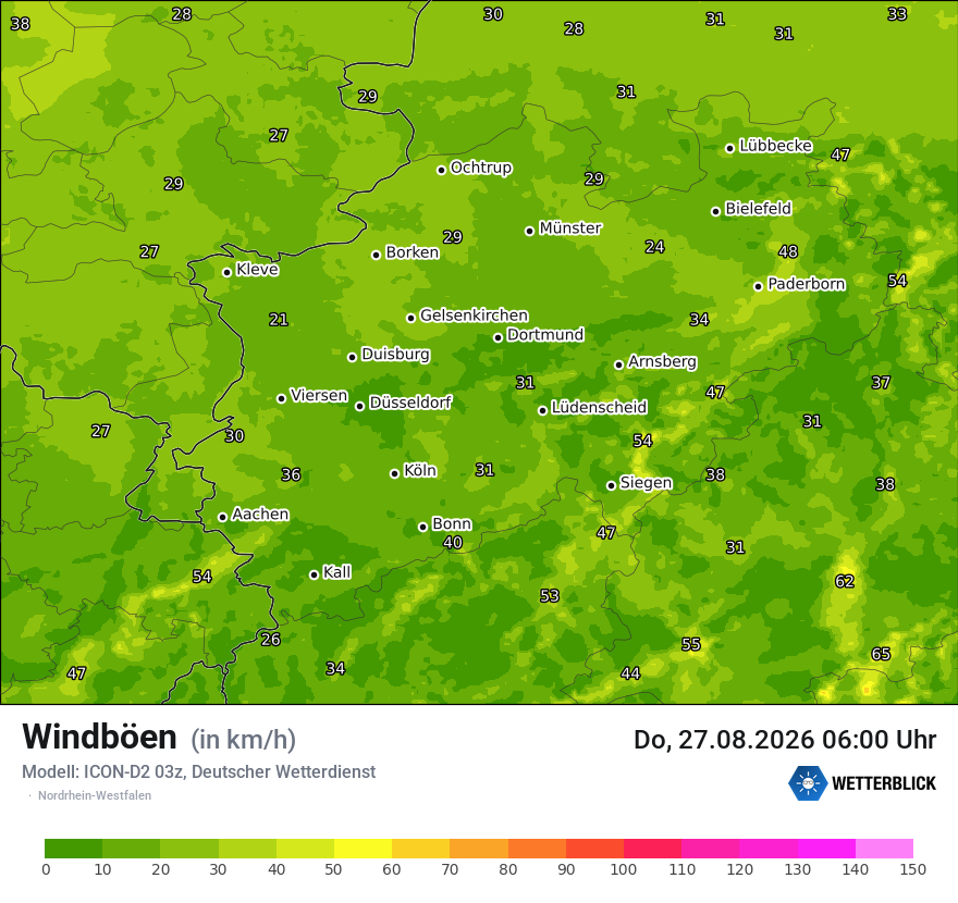 Maximale Windböen
