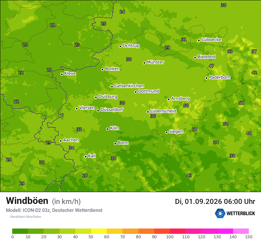 Maximale Windböen