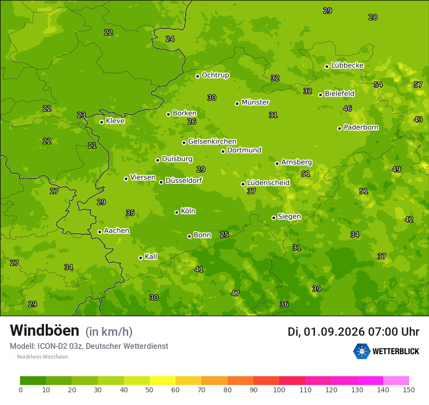 Maximale Windböen