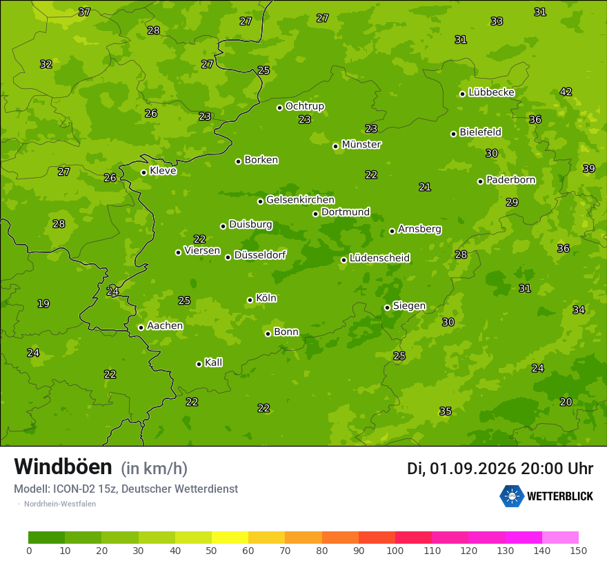 Maximale Windböen