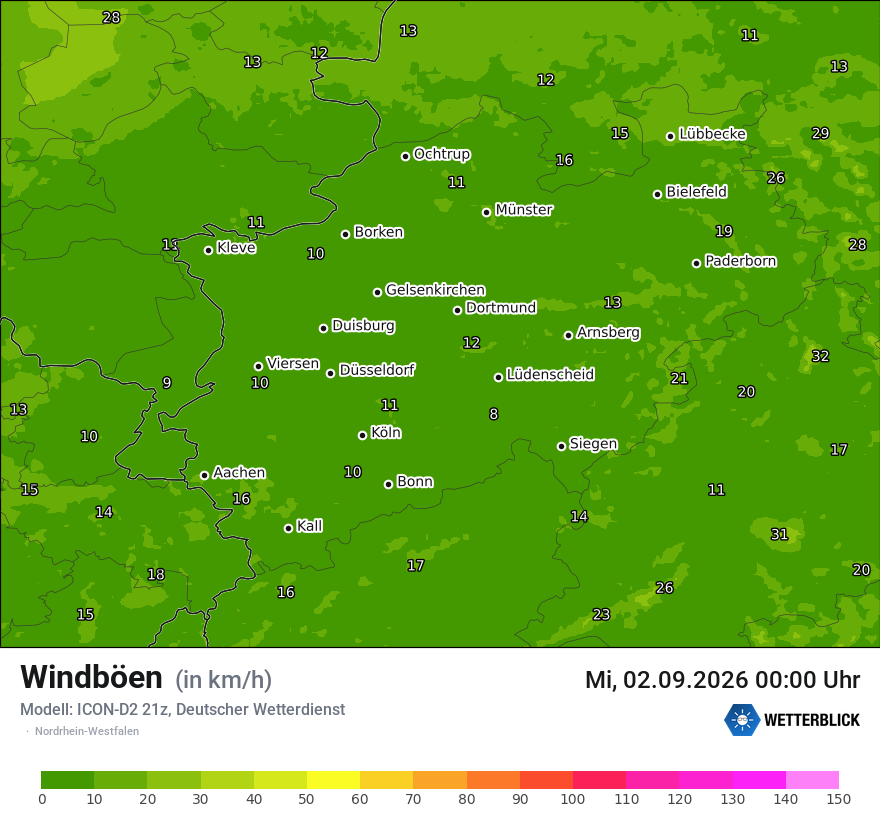 Maximale Windböen
