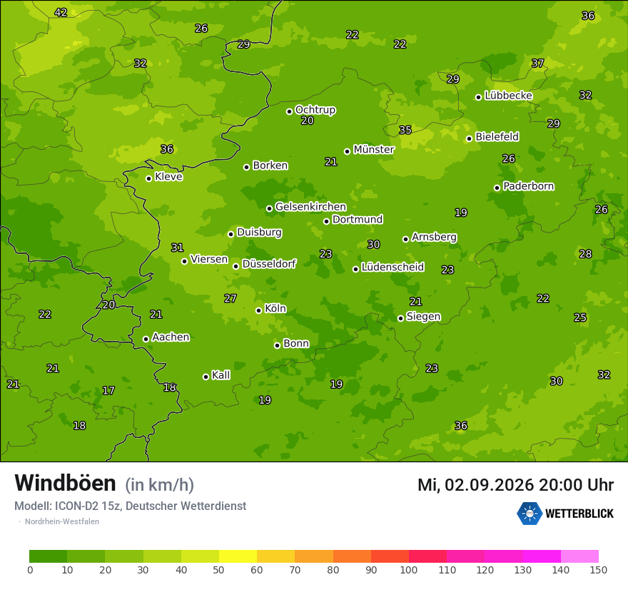 Maximale Windböen