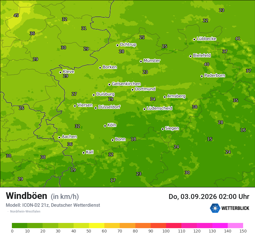 Maximale Windböen