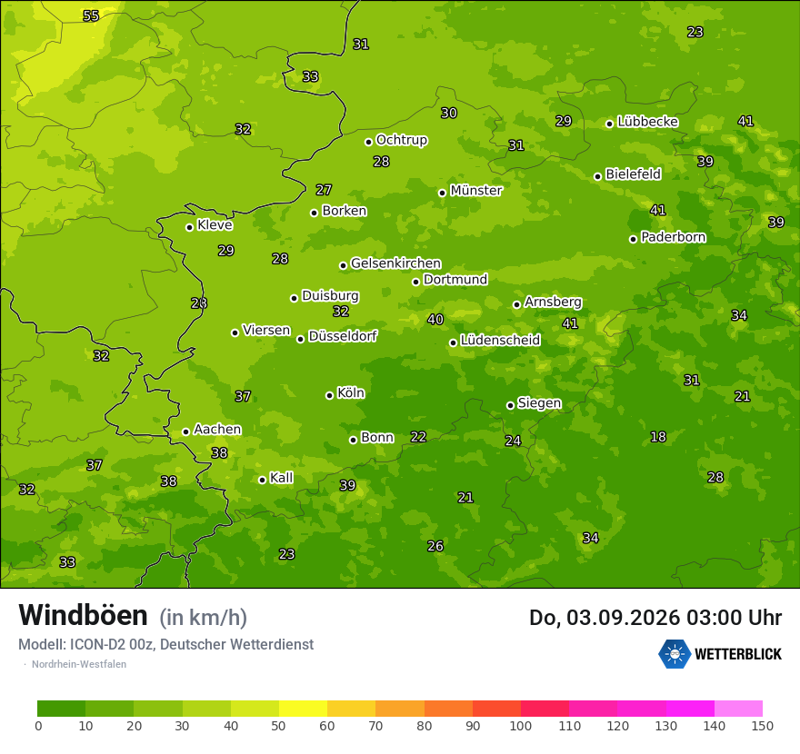 Maximale Windböen
