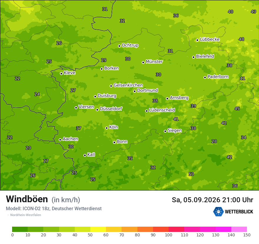 Maximale Windböen
